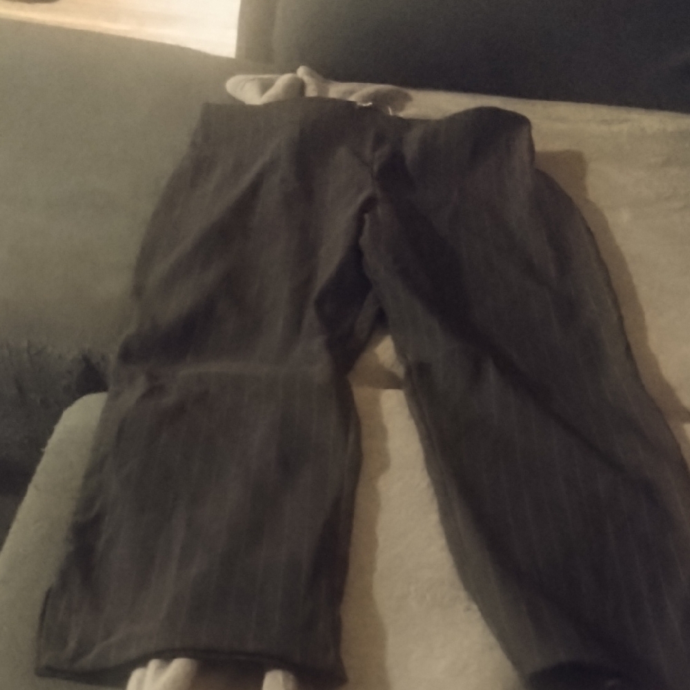 Zara Women's Charcoal Pinstripe Dress Pants